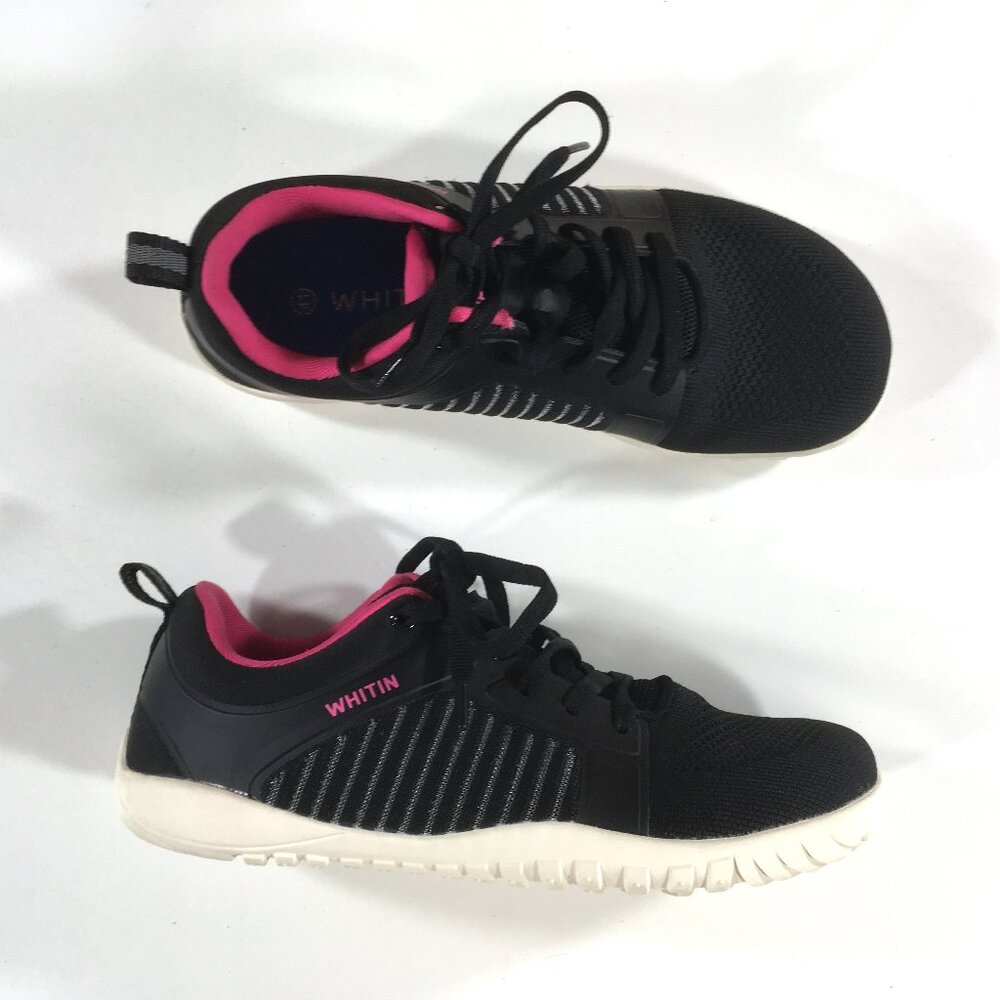 Whitin Lace Up Barefoot Shoes EUR 41 US Womens Size 10 Mens Size 8 Black Pink